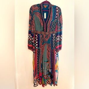 Anthropologie-Bhanuni by Jyoti. Beautiful long sleeve dress colorful dress.